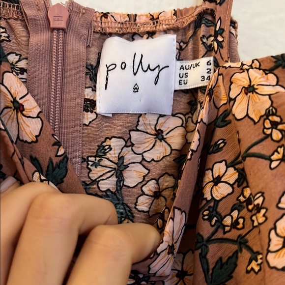 Princess Polly Pink Floral Wrap Ruffle Dress - Picture 2 of 2